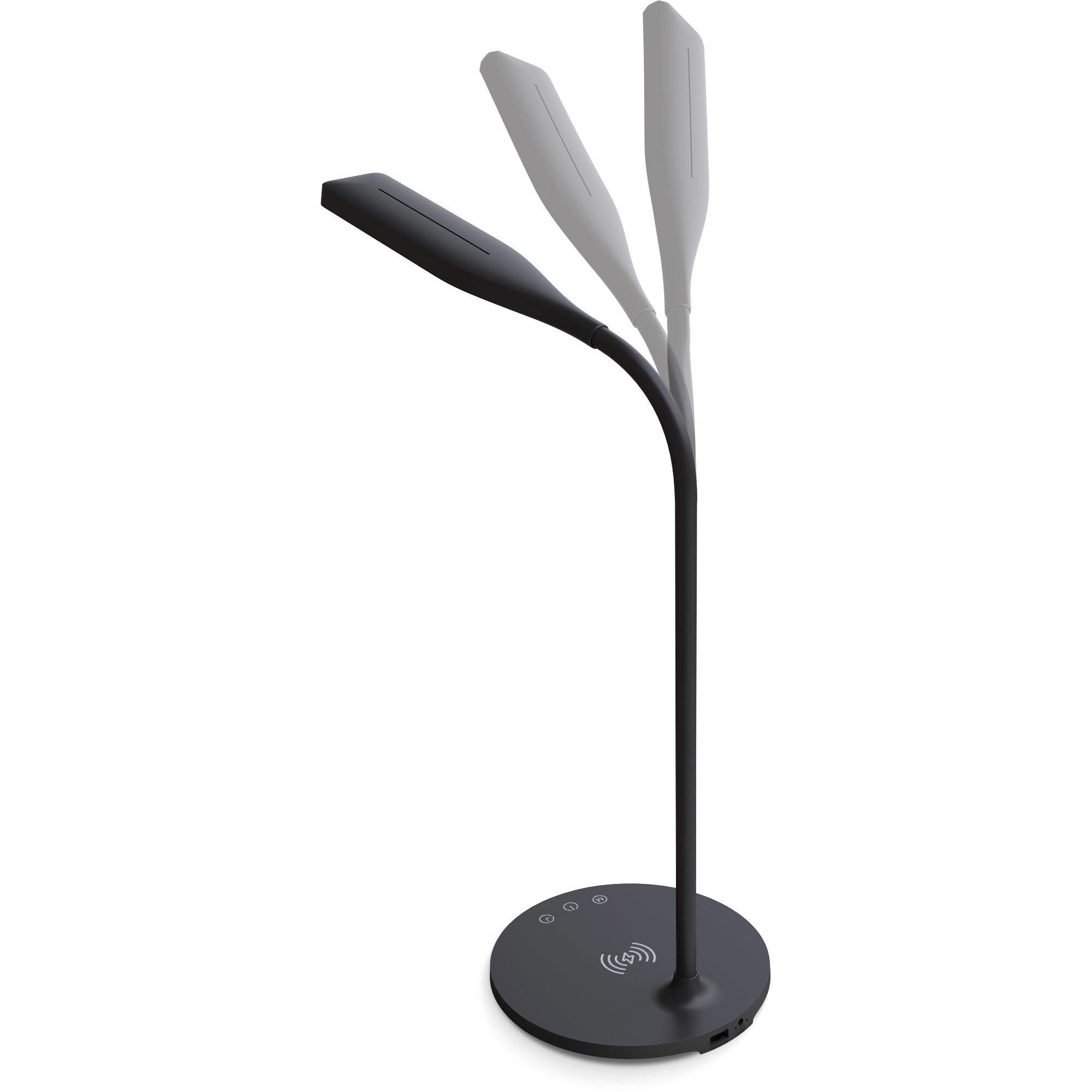 InLine SmartHome LED Office Light, Smartphone Wireless Qi Charger, black – image 2