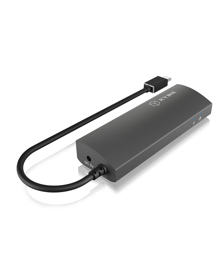 ICY BOX IB-HUB1406-C USB 3.2 Gen 1 (3.1 Gen 1) Type-C Anthracite – image 4