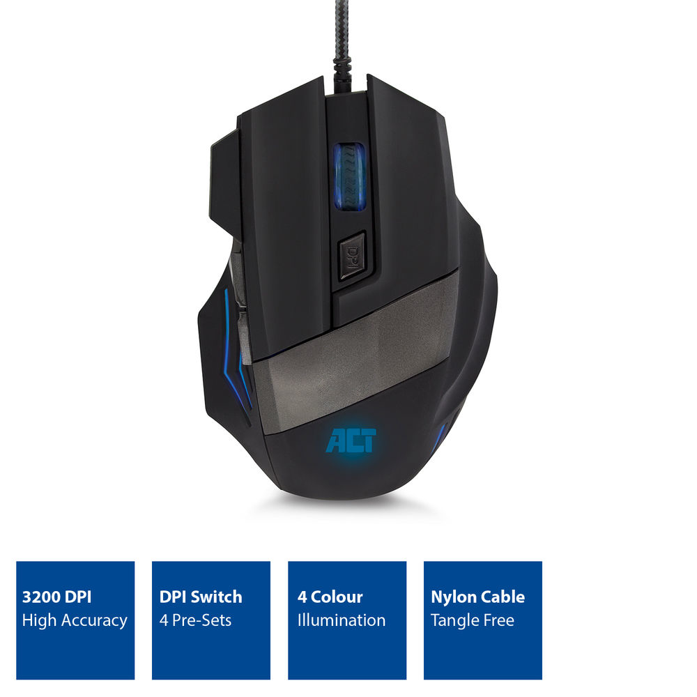 ACT Wired Gaming Mouse with illumination 3200 dpi – image 2