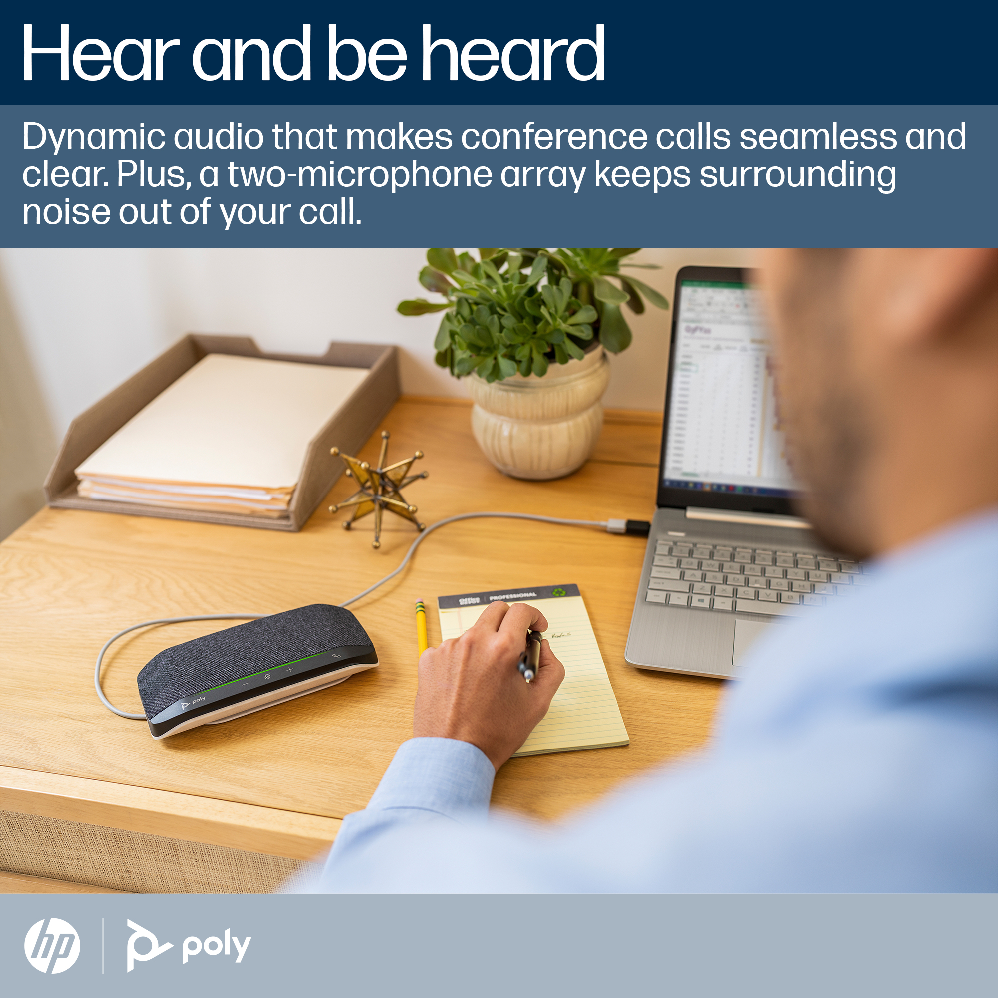 HP Poly Sync 10 Speakerphone +USB-A to USB-C Cable – image 6
