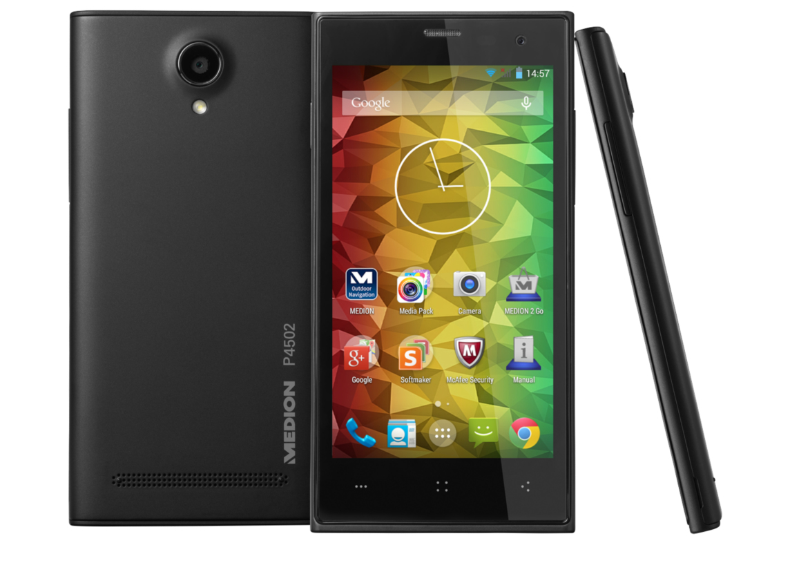 MEDION LIFE P4502 11.4 cm (4.5") Dual SIM Android 4.4 3G Micro-USB 1 GB 8 GB Black – image 4