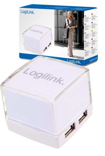 LogiLink UA0117 interface hub 480 Mbit/s White – image 2