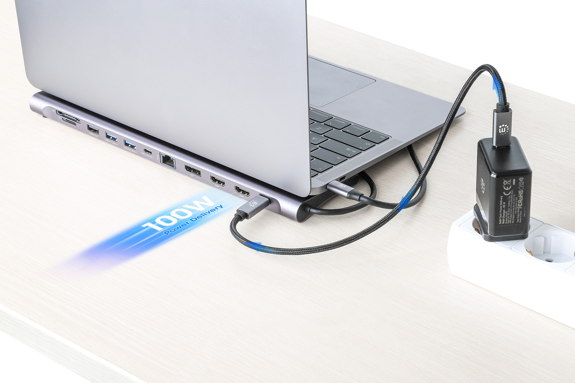 Manhattan USB-C Dock/Hub with Card Reader, Ports (x10): Audio – image 8