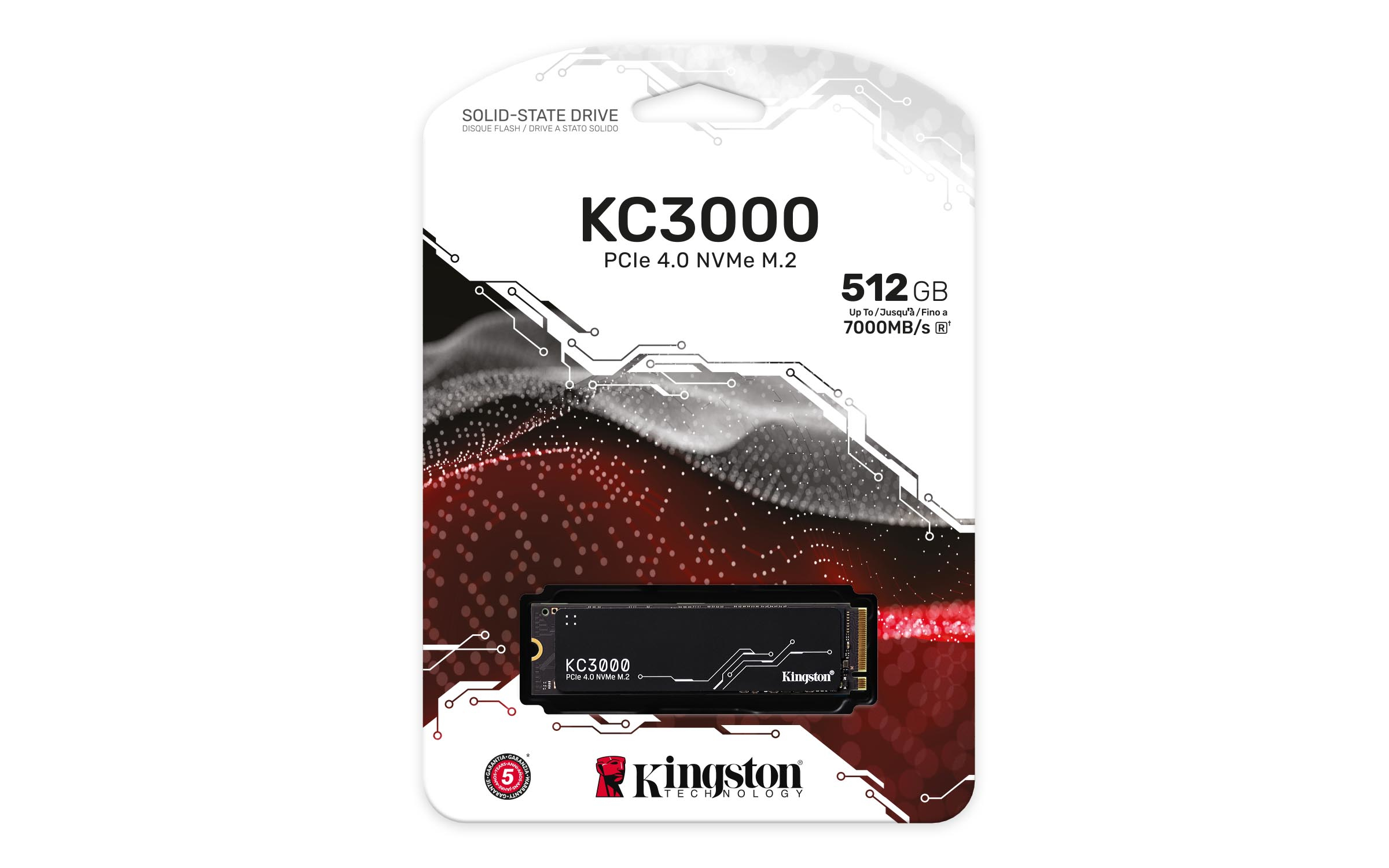 Unidad de Estado Sólido Kingston KC3000 - M.2 2280 - 512GB - PCI-E 4.0 - SKC3000S/512G Unidad de Estado Sólido Kingston KC3000 - M.2 2280 - 512GB - PCI-E 4.0 - SKC3000S/512G