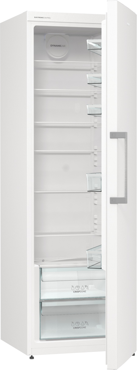 Gorenje Fristående kylskåp med stor kapacitet för daglig förvaring. Dynamic Air och fläktassisterad kylning säkerställer jämna temperaturer, medan två CrispZone – image 2