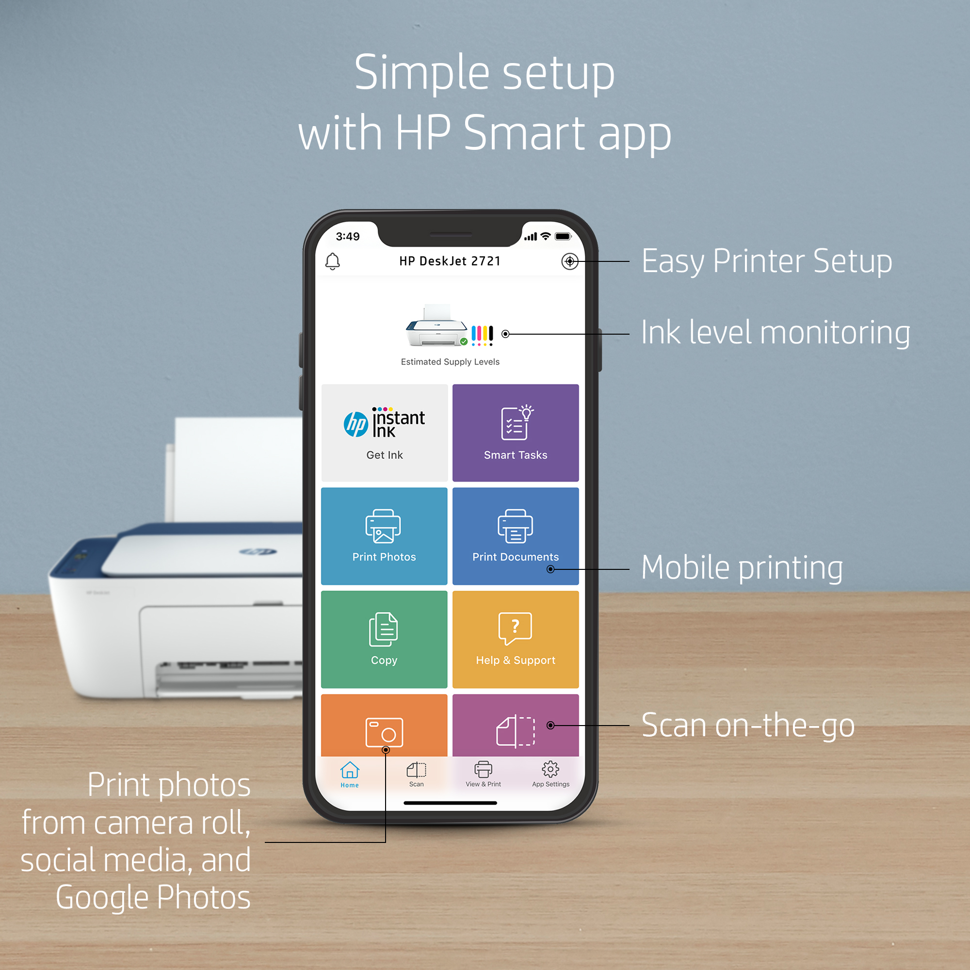 HP DeskJet 2721 All-in-One Printer – image 4