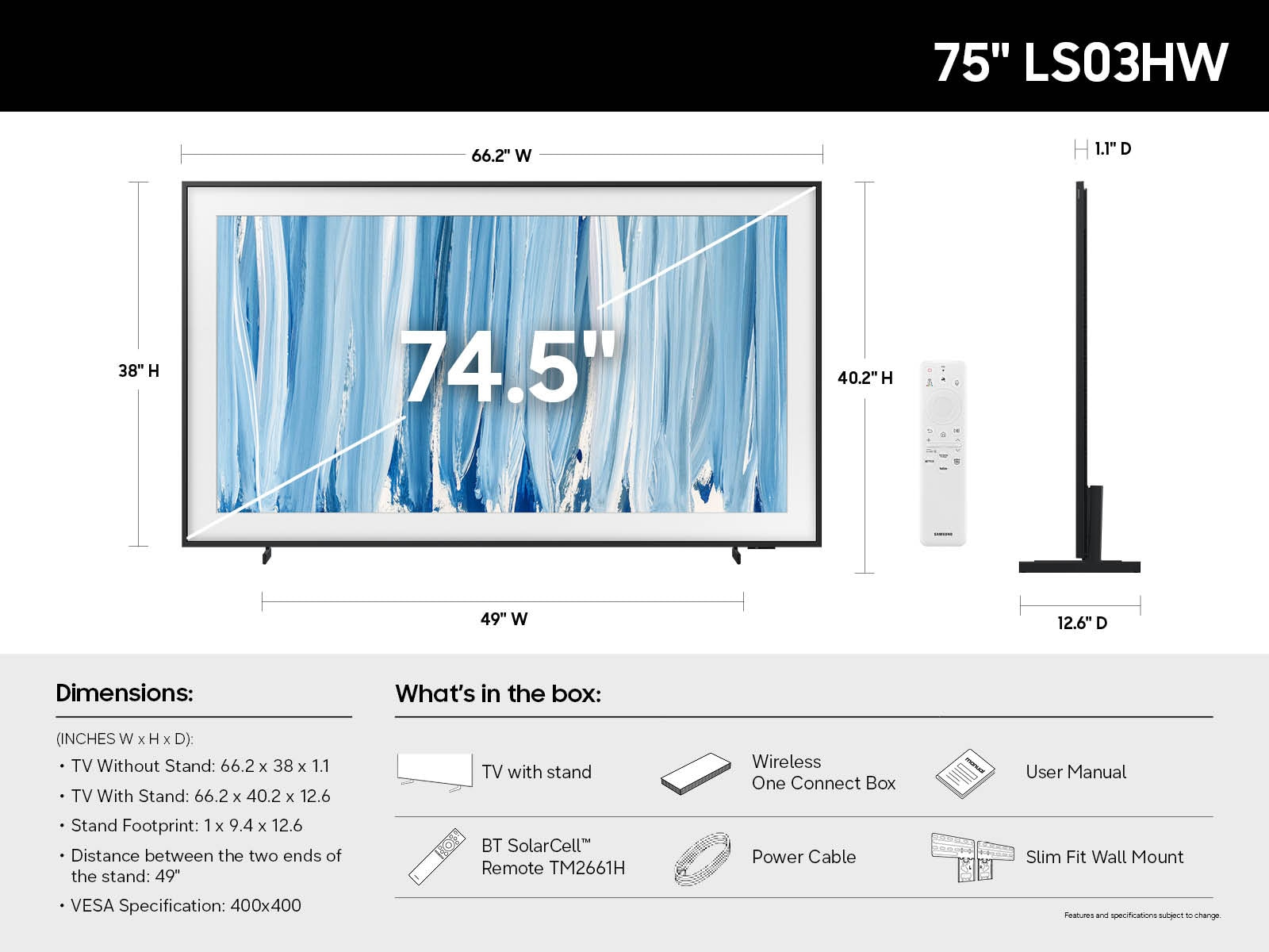 Samsung Neo QN75LS03HWFXZA TV – image 5