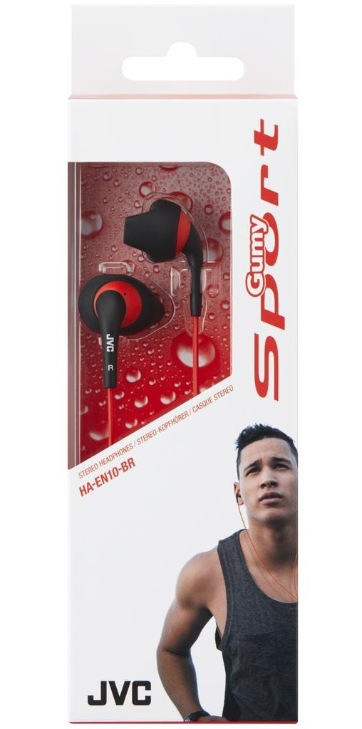 JVC HA-EN10BRE headphones/headset Wired In-ear Black, Red image 2