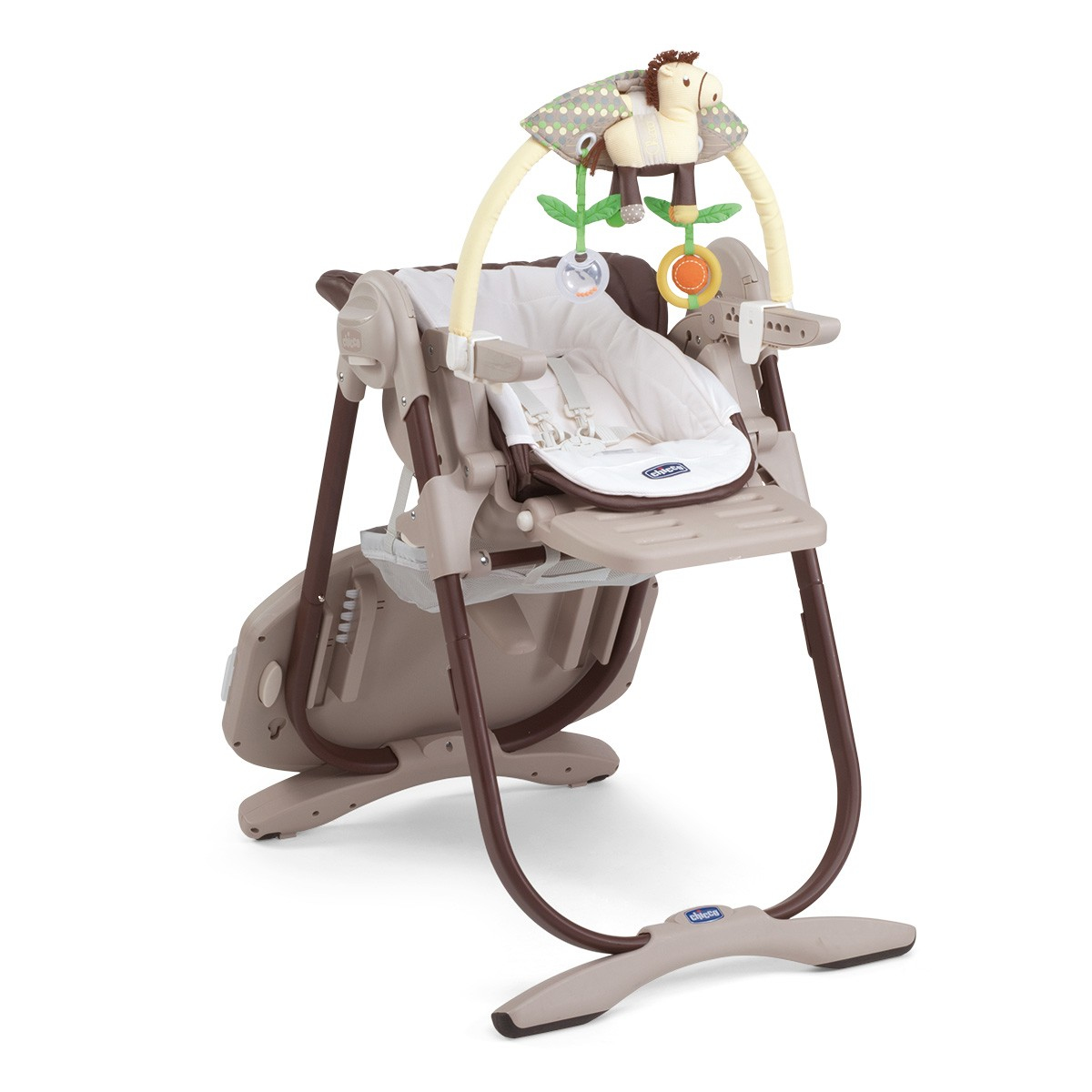 Resim Chicco Multifonksiyonel Mama Sandalyesi 07079090270000 - Kahverengi, 3 Noktalı Emniyet Kemeri