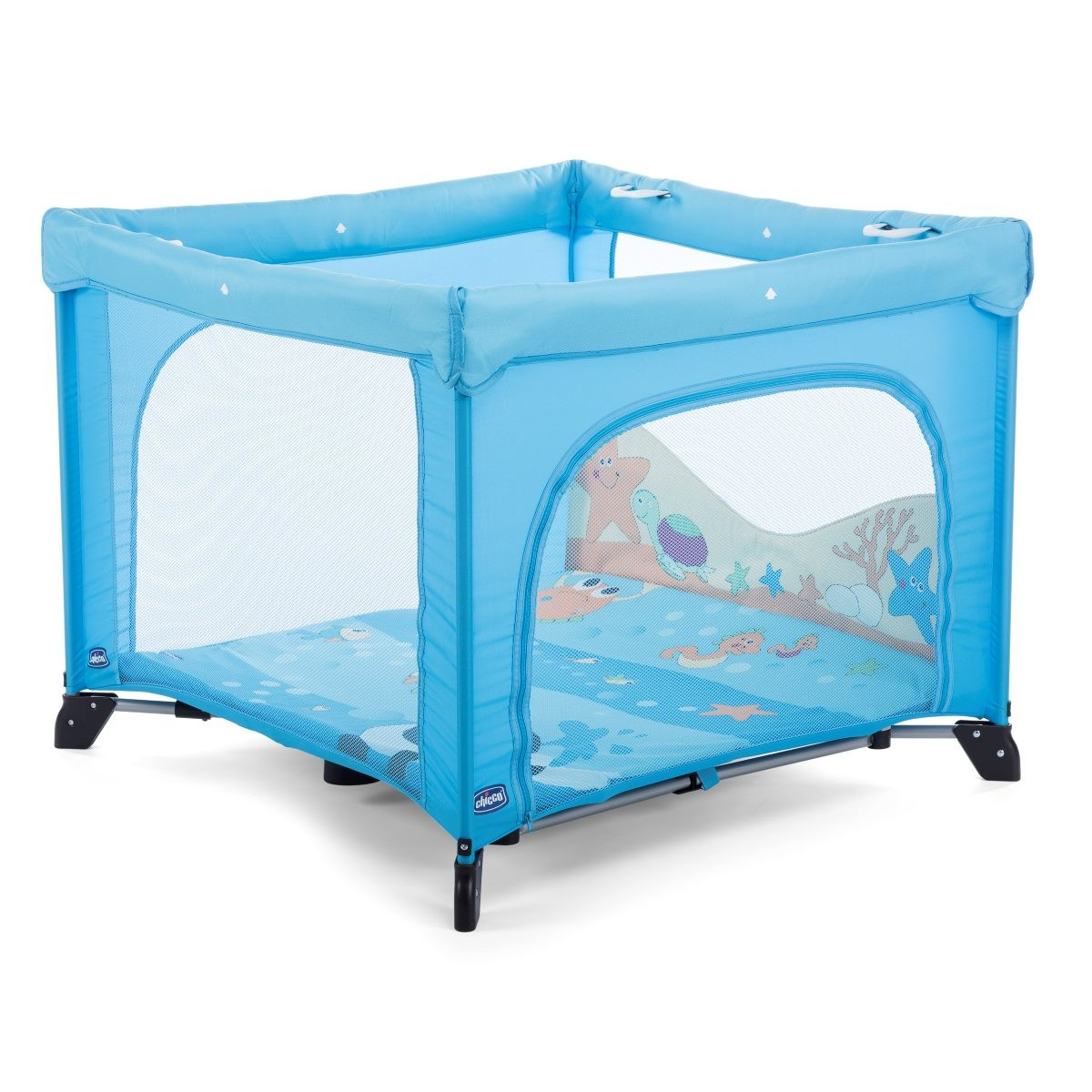 Chicco Open Playpen - Blue Plastic/Polyester - 0-4 Years