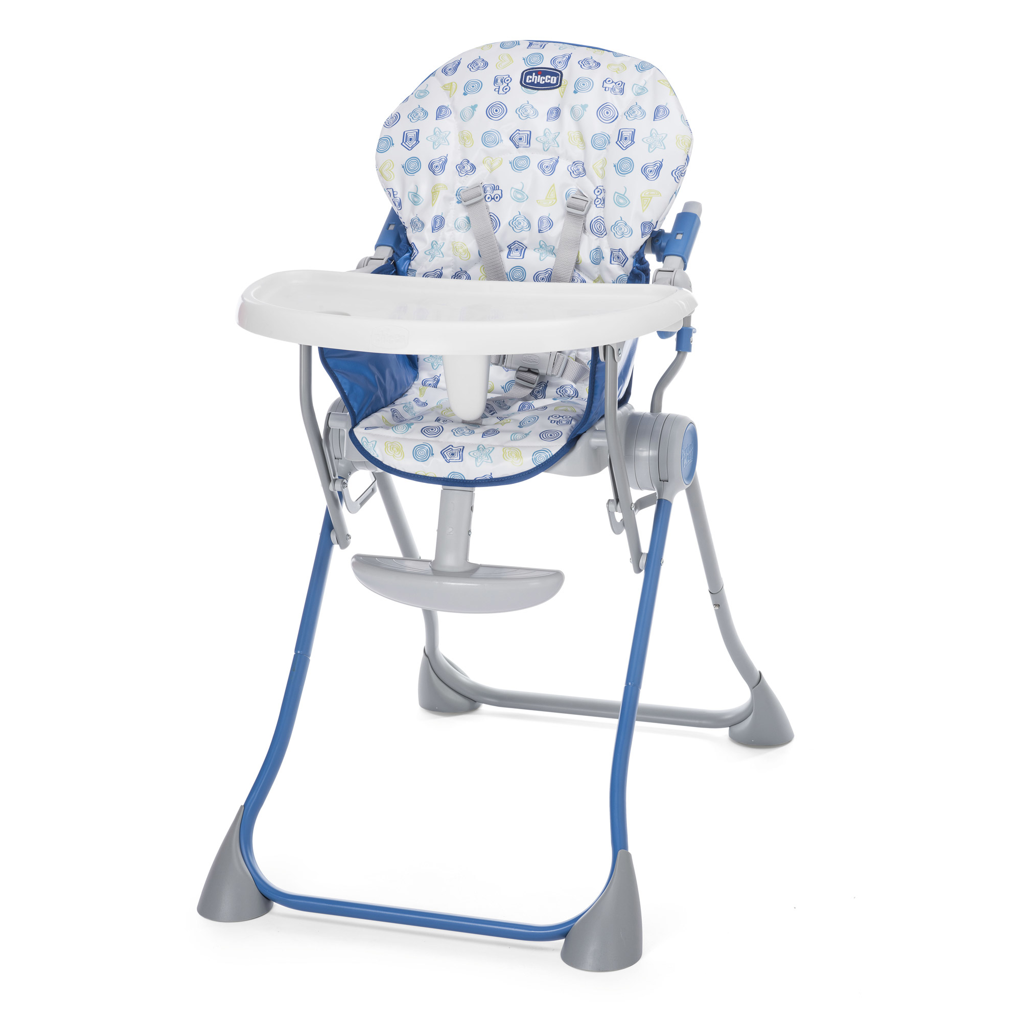 Chicco Pocket Meal Çok Fonksiyonlu Mama Sandalyesi, Mavi, Desenli