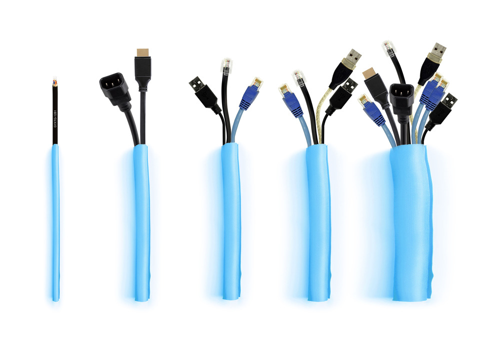 صورة Multibrackets M Universal Cable Sock Self Wrapping 10mm Blue 25m