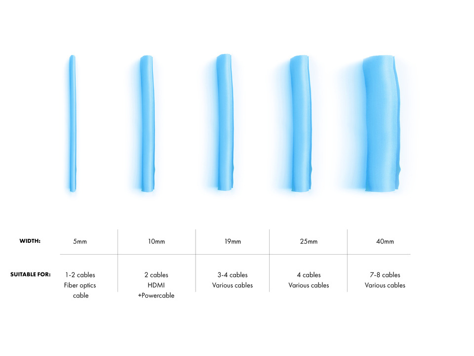 صورة Multibrackets M Universal Cable Sock Self Wrapping 10mm Blue 25m
