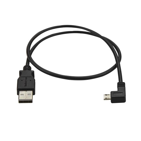 Resim StarTech.com 0.5m USB-A - Sol Açılı Micro-USB 2.0 Kablo