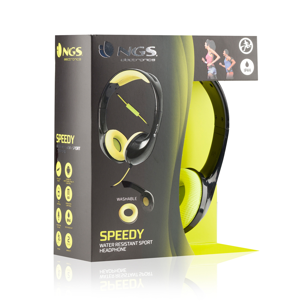 NGS Speedy Headset Wired Head-band Calls/Music Black, Yellow – image 2
