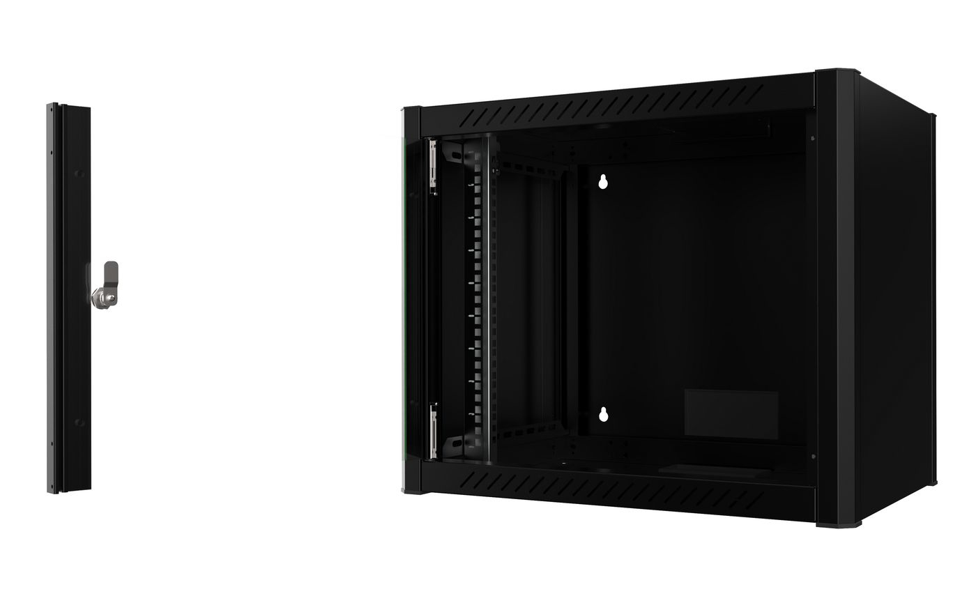 Lanview RWM09U45BL rack cabinet 9U Wall mounted rack Black – image 2