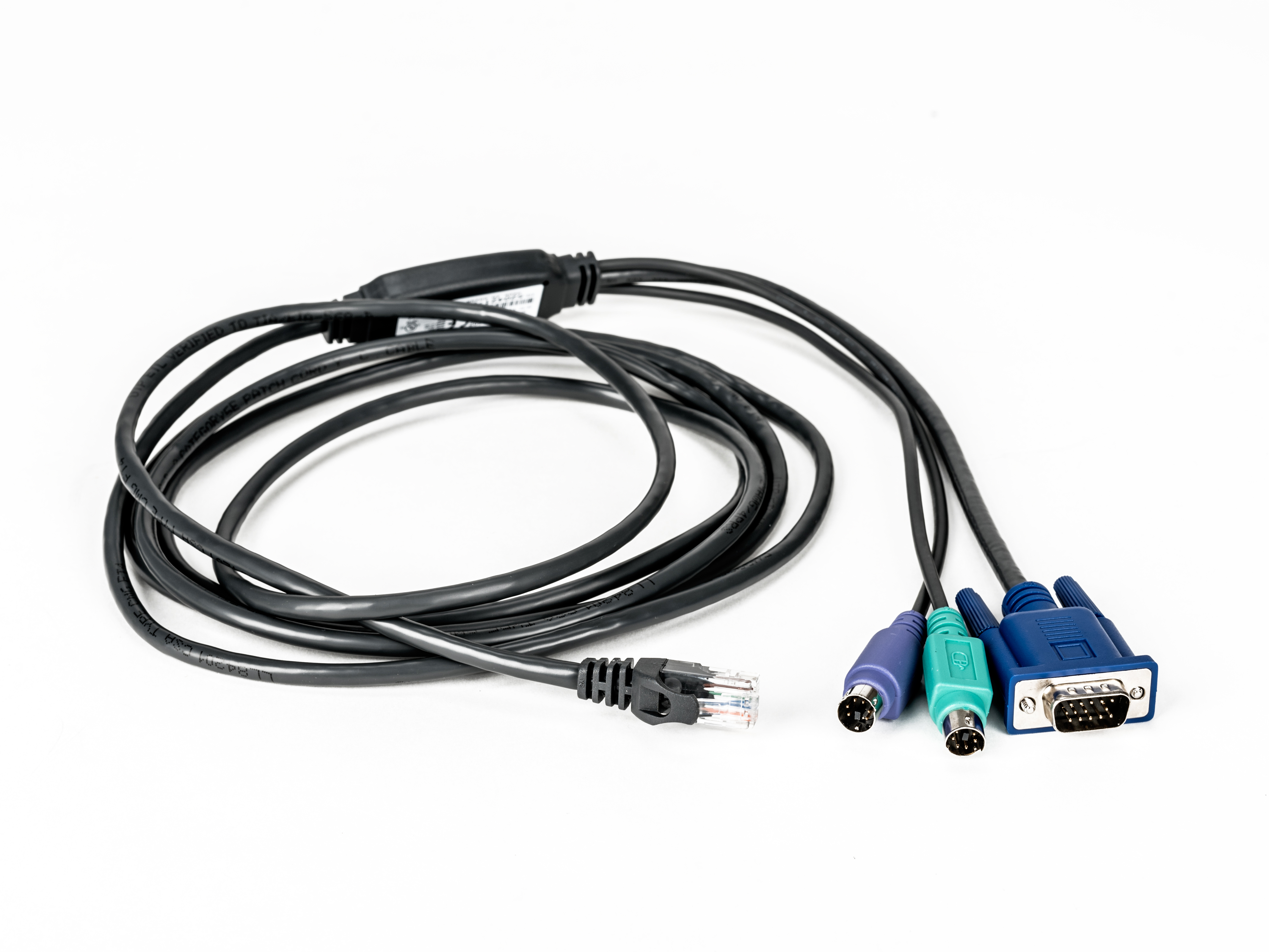 Avocent - Keyboard / video / mouse (KVM) cable - PS/2, HD-15 (VGA) (M) to RJ-45 (M) - 10 ft - for AutoView 1400, 1500, 2000, 2020, 2030, AV3108, AV3216