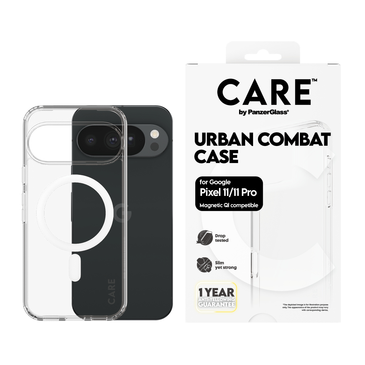 PanzerGlass CARE™ by PanzerGlass® Urban Combat Case Transparent w. White Qi Google Pixel 11 – image 2