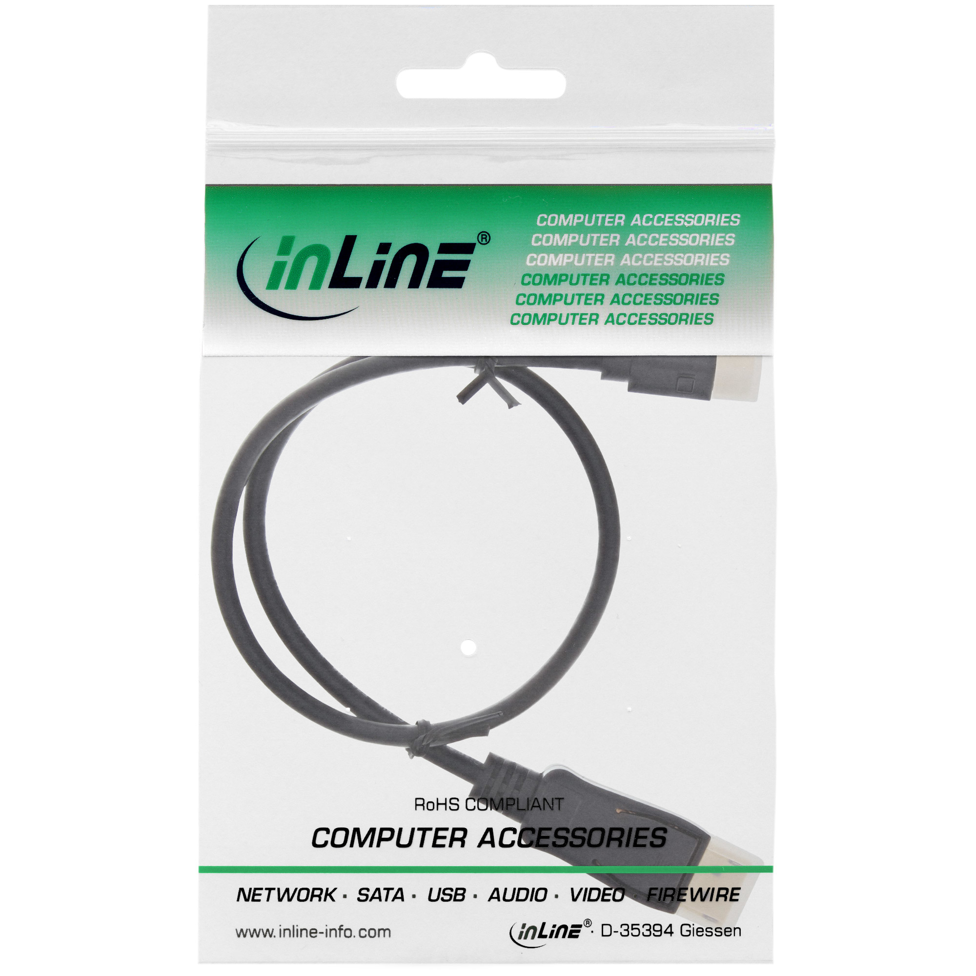 صورة كيبل InLine 17135S ميني ديسبلاي بورت إلى ديسبلاي بورت، 5 متر، أسود