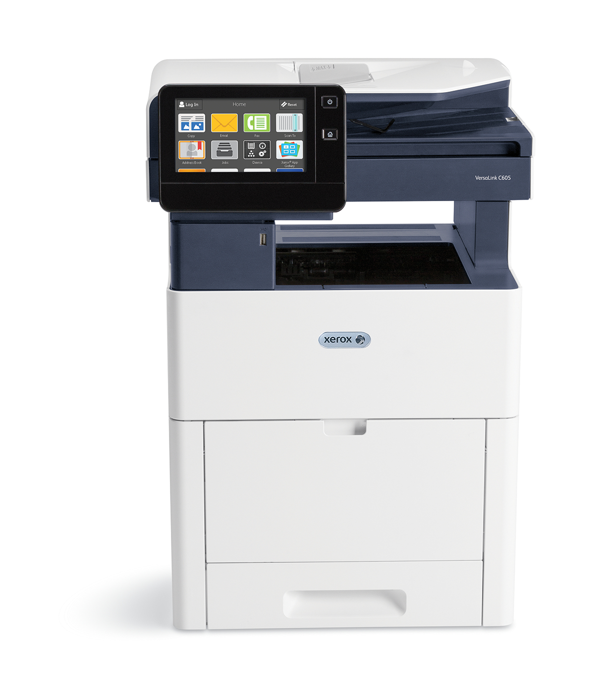 Xerox VersaLink C605 A4 55 sid/min dubbels kop/utskr/scan/fax såld PS3 PCL5e/6 2 magasin 700 ark (SAKNAR STÖD FÖR EFTERBEHANDLINGSENHET)