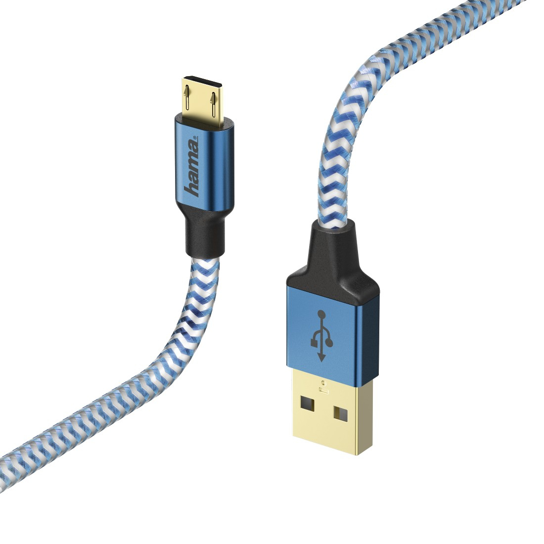 Hama 00178289 USB 2.0 A - Micro-USB B Kablo, 1.5m, Mavi