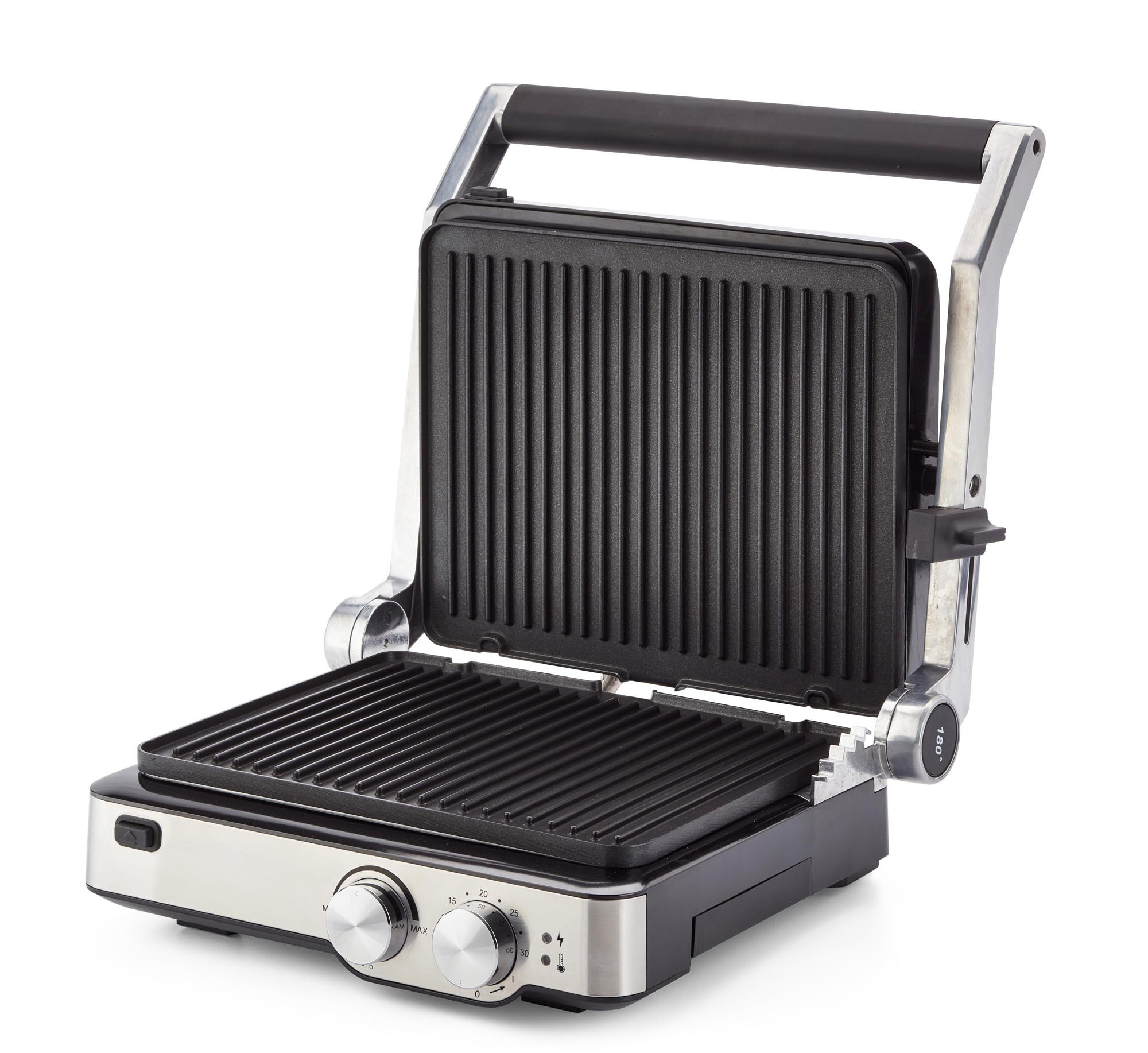 Ariete 1918 Grill & Taste - Electric Grill - Removable non-stick tilting plates - 180 ° opening - 5 Temperatures - 2000 Watt - Stainless Steel – image 2