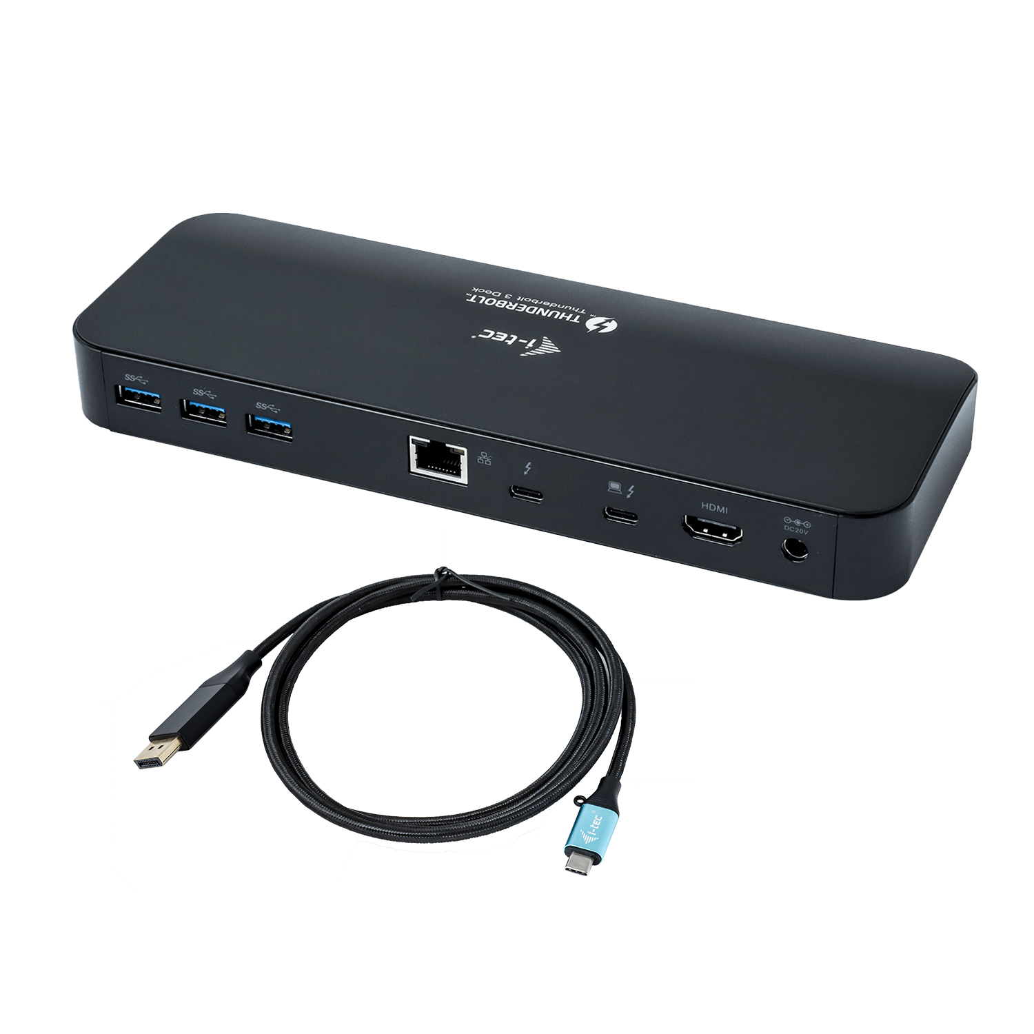 i-tec Thunderbolt 3 Dual 4K Docking Station + USB-C to DisplayPort Adapter + Power Delivery