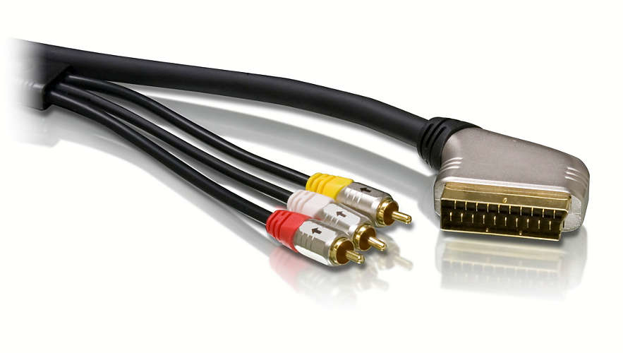 Philips SWV5530/10 video cable adapter 5 m SCART (21-pin) 3 x RCA Black