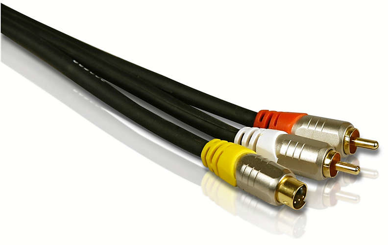 Philips SWV5555/10 video cable adapter 1.5 m 2 x RCA + S-Video Black