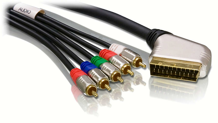 Philips SWV5540/10 video cable adapter 5 m SCART (21-pin) 5 x RCA Black