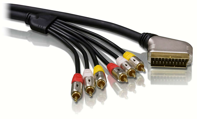 Philips SWV5545/10 video cable adapter 5 m SCART (21-pin) 6 x RCA Black