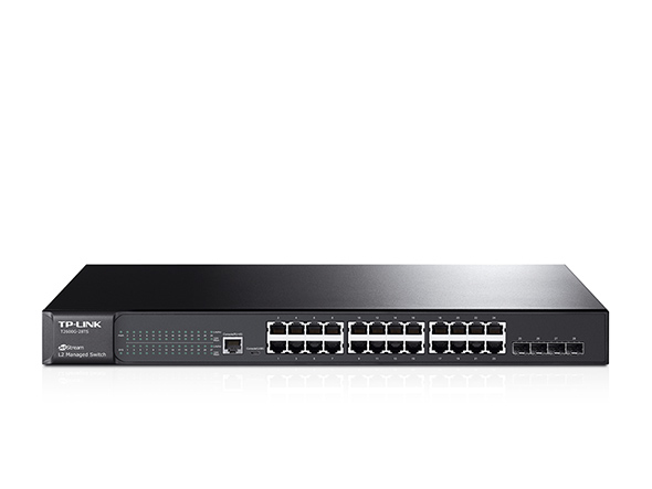 TP-Link T2600G-28TS network switch Managed L2 Gigabit Ethernet (10/100/1000) Black