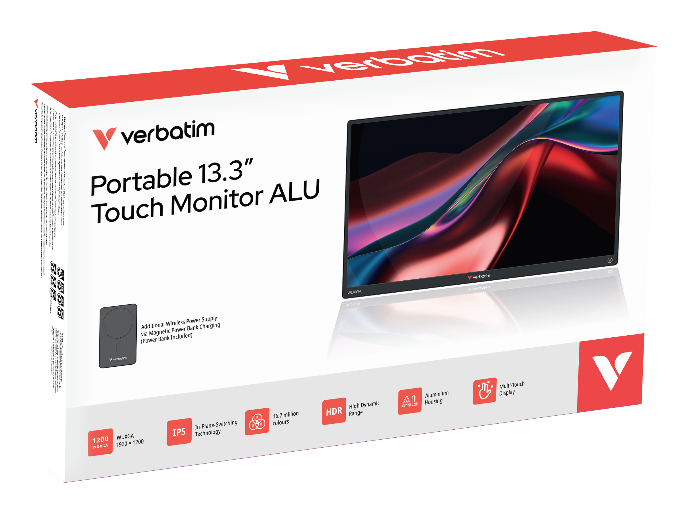Verbatim Portable Monitor 13,3 WUXGA Touchscreen Monitor Monitore tragbar/portable
