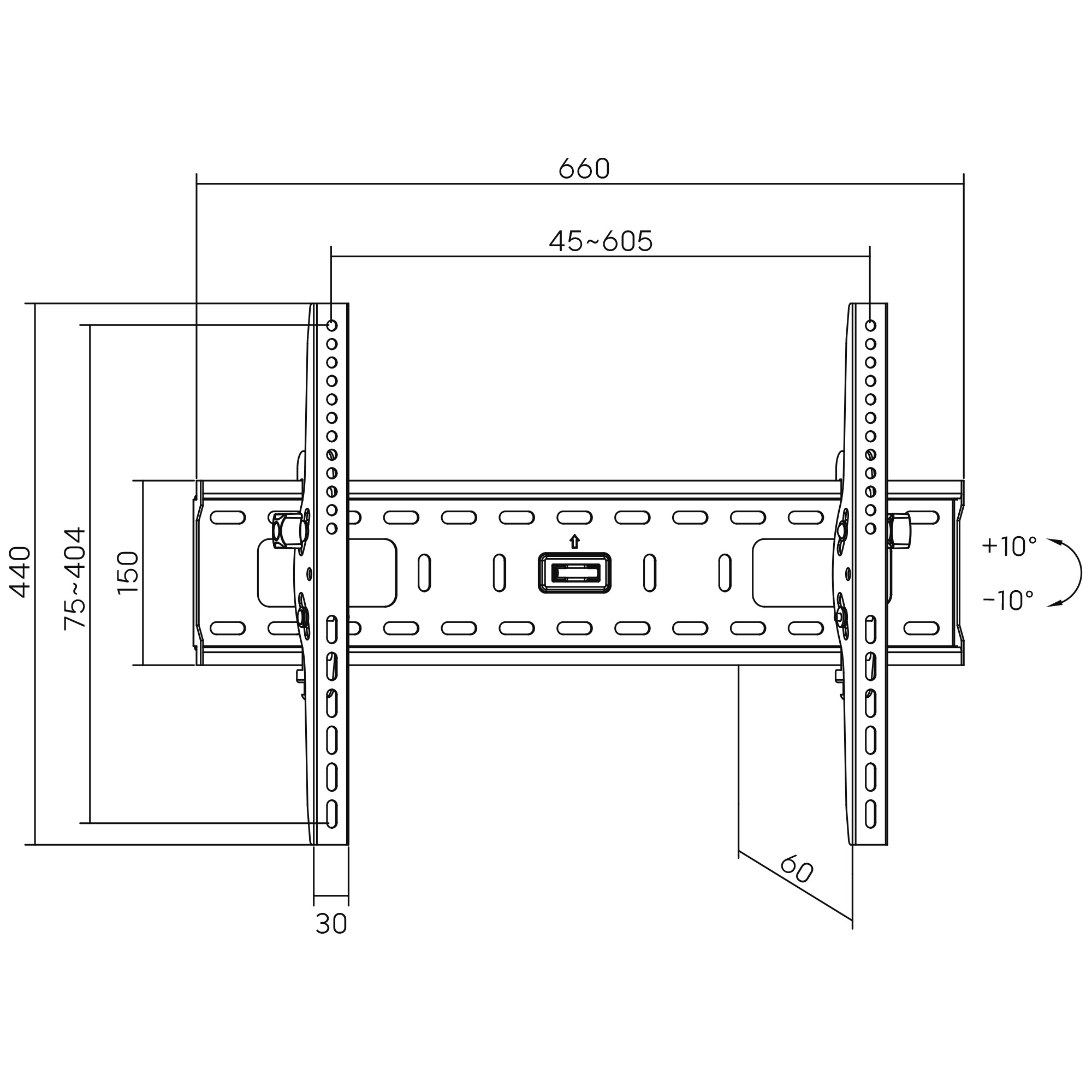 InLine Wall Bracket for TFT / LED / Plasma 81 – image 2