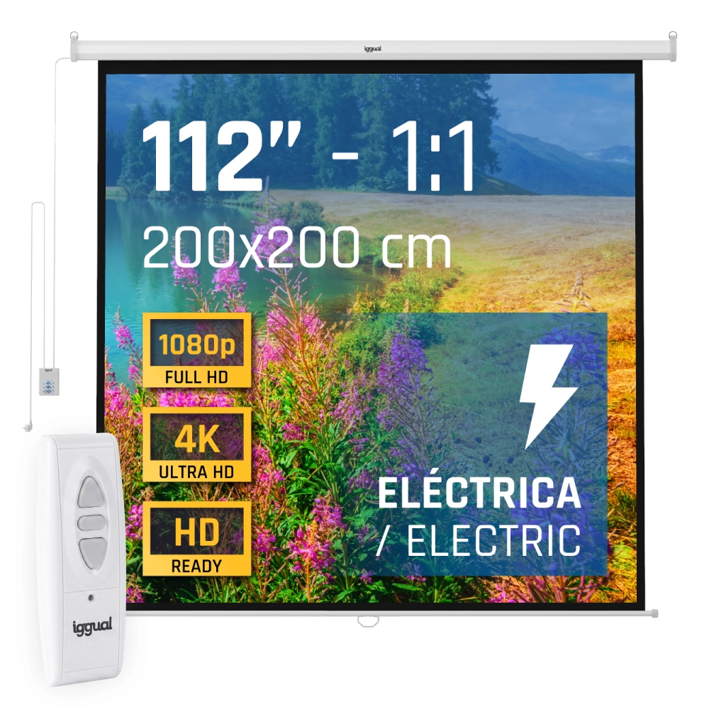 iggual PSIES200 projection screen 2.82 m (111") 1:1 – image 1