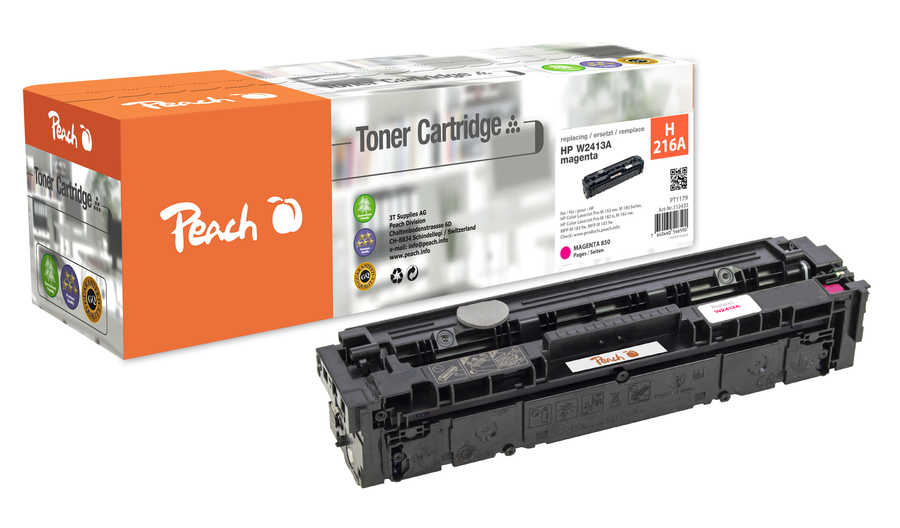 Peach 112435 toner cartridge 1 pc(s) Compatible Magenta