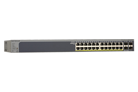 NETGEAR GS728TPPv1 Managed Gigabit Ethernet (10/100/1000) Power over Ethernet (PoE) Grey