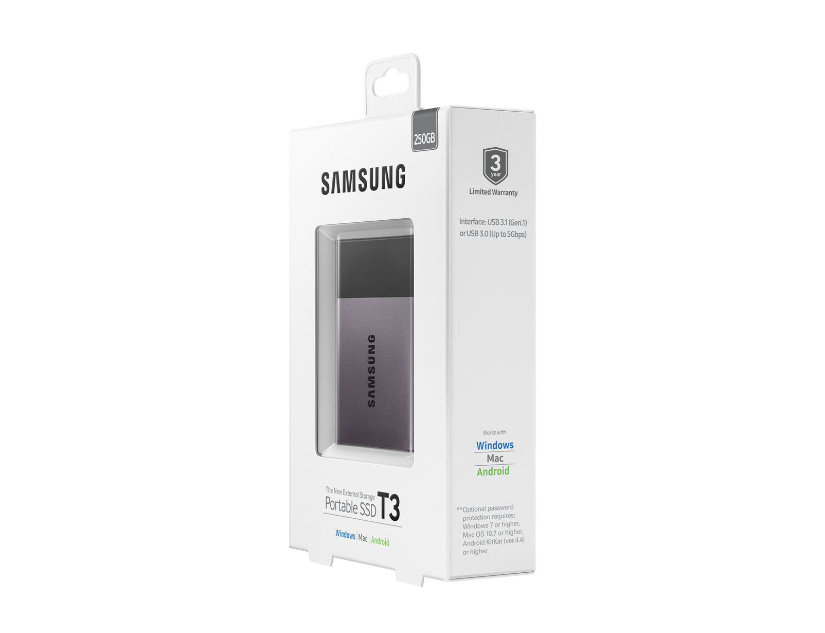 Samsung T3 250 GB USB Type-C 3.2 Gen 1 (3.1 Gen 1) Black, Silver image 10