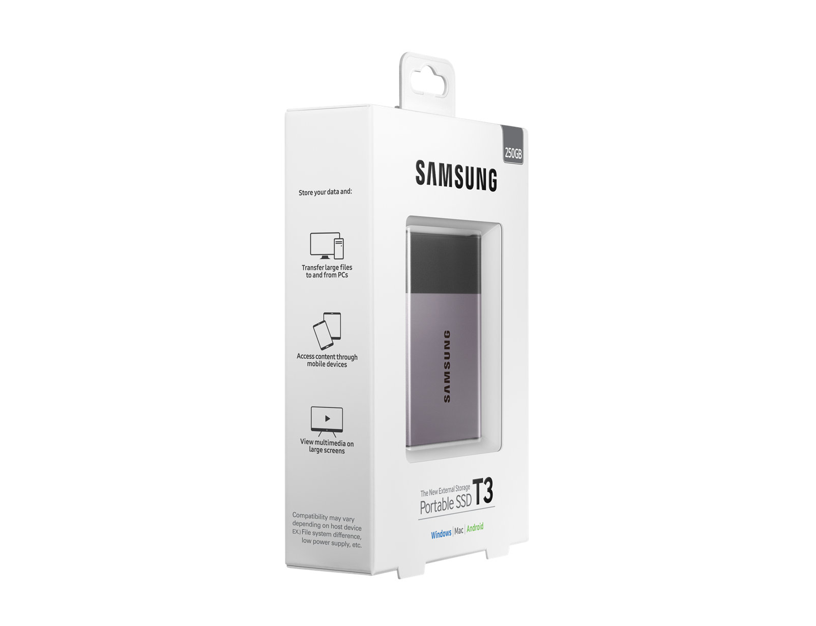 Samsung T3 250 GB USB Type-C 3.2 Gen 1 (3.1 Gen 1) Black, Silver image 9