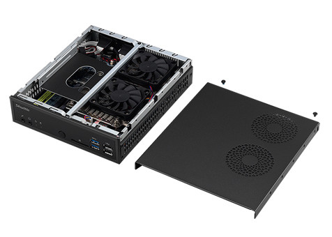 Shuttle XPC slim DH110 Intel® Core™ i3 i3-6100 4 GB DDR3L-SDRAM 1 TB HDD Windows 7 Professional Mini PC Black image 4