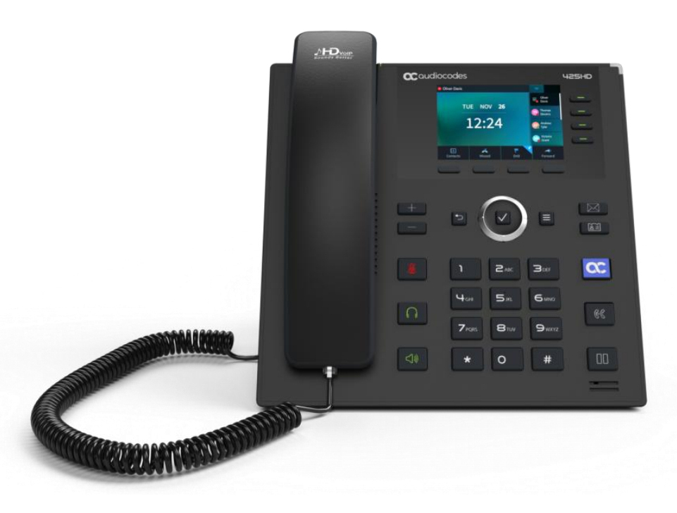 AudioCodes 425HD TAA IP-Phone PoE GbE black