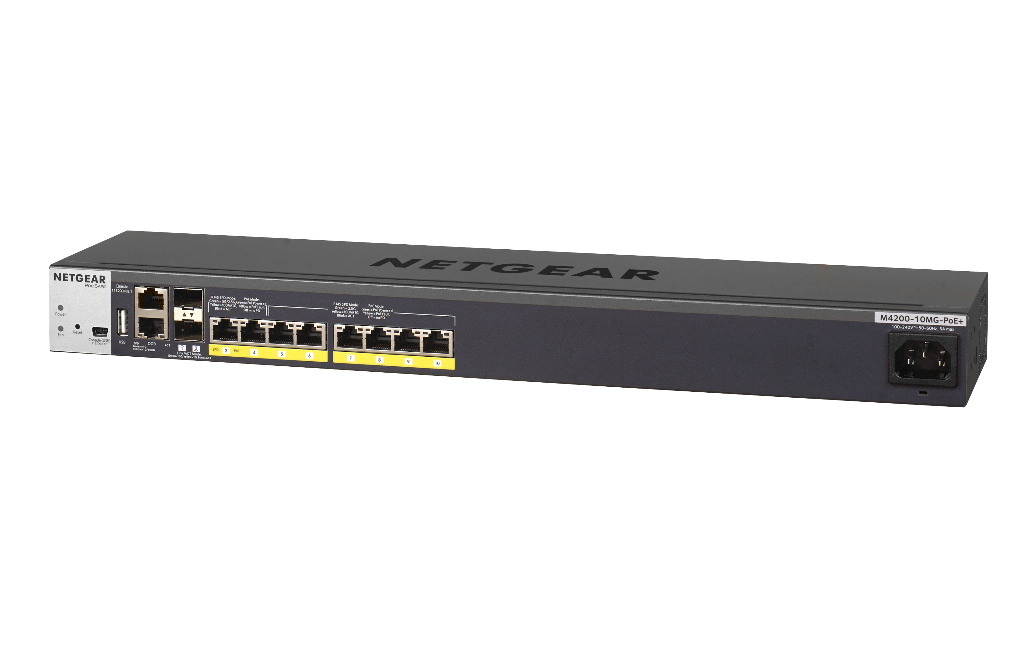 NETGEAR M4200-10MG-PoE+ Managed L3 10G Ethernet (100/1000/10000) Power over Ethernet (PoE) Graphite