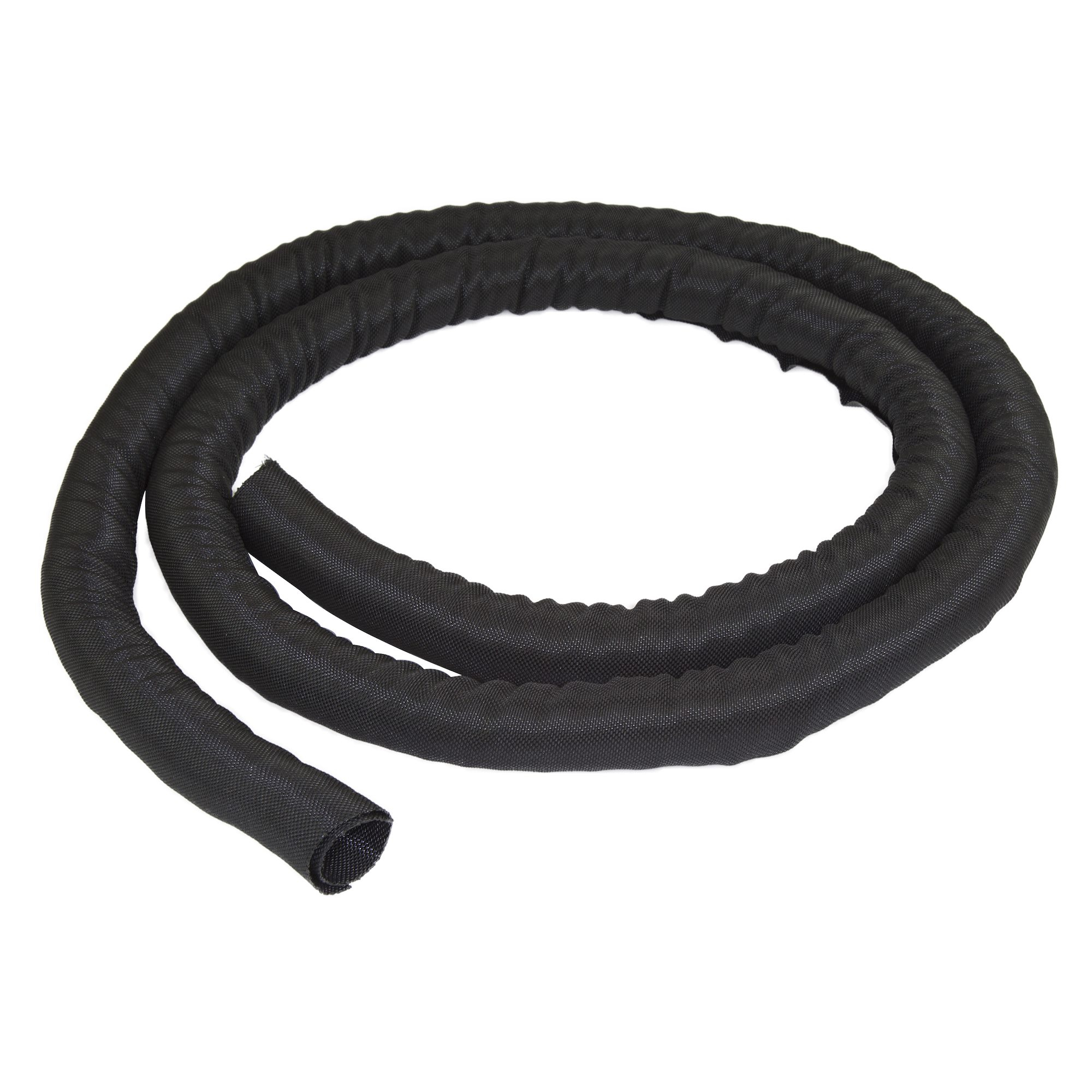 StarTech.com 6.5' (2m) Cable Management Sleeve, Flexible Coiled Cable Wrap, 1.0-1.5" dia. Expandable Sleeve, Polyester Cord Manager/Protector/Concealer, Black Trimmable Cable Organizer - Flame Resistant UL94-V0 - Cable sleeving kit - black - 2 m