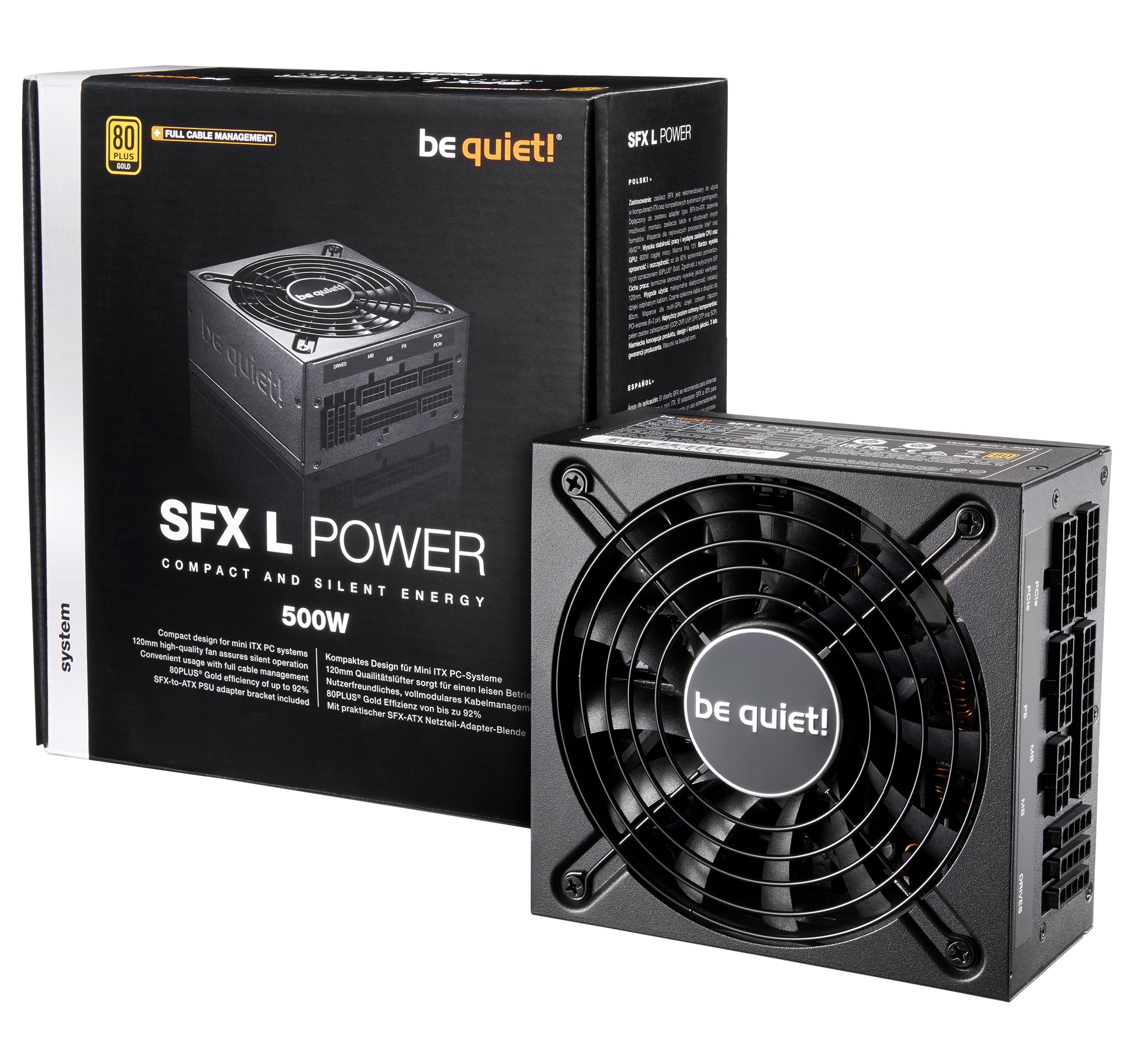be quiet! SFX L power supply unit 500 W 20+4 pin ATX Black image 3