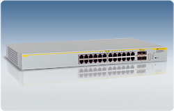 Allied Telesis 24-port 10/100/1000T stackable Gigabit Ethernet Switch w/ 4 combo SFP ports