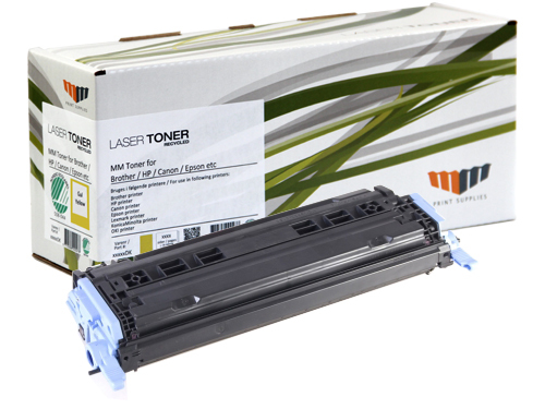 MM Yellow Laser Toner - HP 124A (Q6002A) / Canon CRT-707Y (9421A004) High Capacity - For HP Color LaserJet / Canon LBP