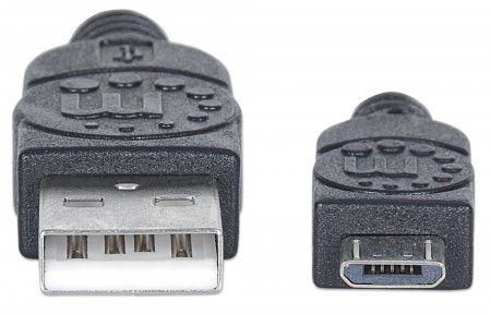 Resim Manhattan 306058 USB 2.0 A - Micro-B Kablo, 0.15m, Siyah