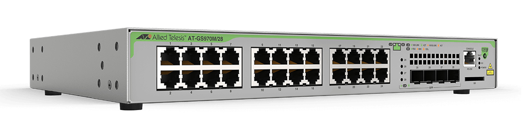 Allied Telesis AT-GS970M/28PS-30 switch di rete Gestito L3 Gigabit Ethernet (10/100/1000) Supporto Power over Ethernet (PoE) Gr