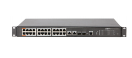 Dahua Technology ePoE DH-PFS4226-24ET-360 network switch Managed Fast Ethernet (10/100) Power over Ethernet (PoE) Grey