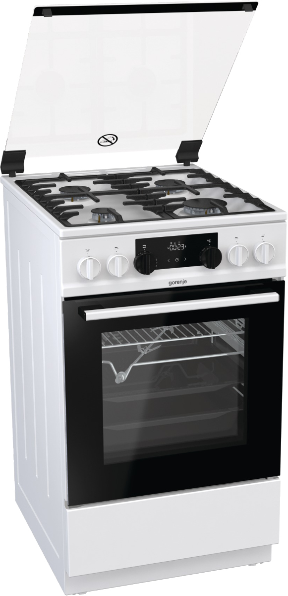 Gorenje KS5350WF Freestanding cooker Electric Gas Black, White – image 2